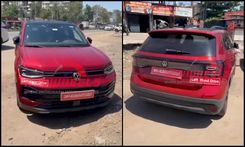 9 अप्रैल को लॉन्च होने से पहले फोक्सवैगन टाइगुन फेसलिफ्ट बिना ढके आई नजर