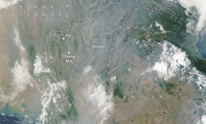 Smoke Shrouds Northern Thailand