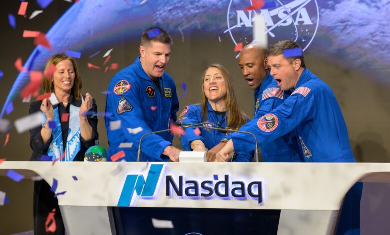 NASA Artemis II Crew Rings Nasdaq Closing Bell