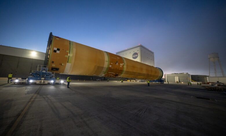 NASA Invites Media to Rollout Event for Artemis III Moon Rocket Stage