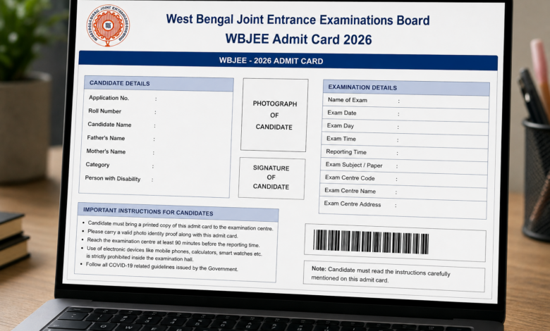 WBJEE Admit Card 2026: Check time of the admit card release, steps to download hall ticket at wbjeeb.nic.in
