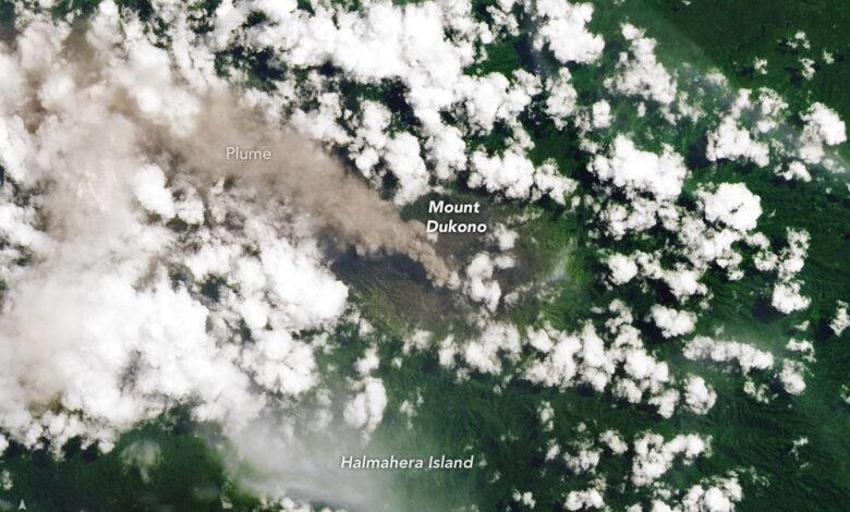 Ever Restless Mount Dukono Erupts