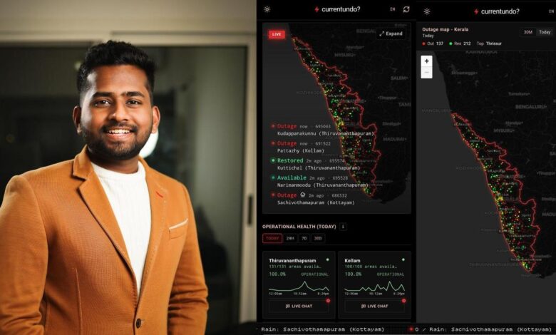 This website tracks power cuts across Kerala using crowd data