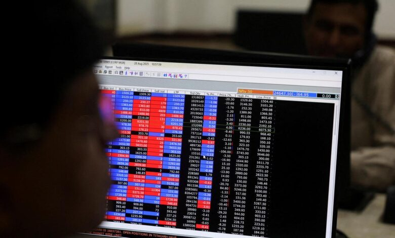 Stock markets turn flat in volatile trade