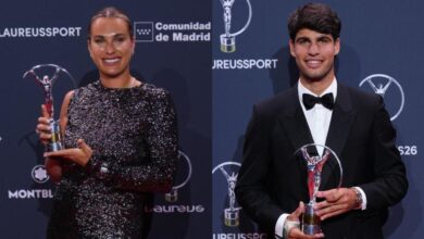 Alcaraz and Sabalenka win Laureus Sportsman and Sportswoman of the year