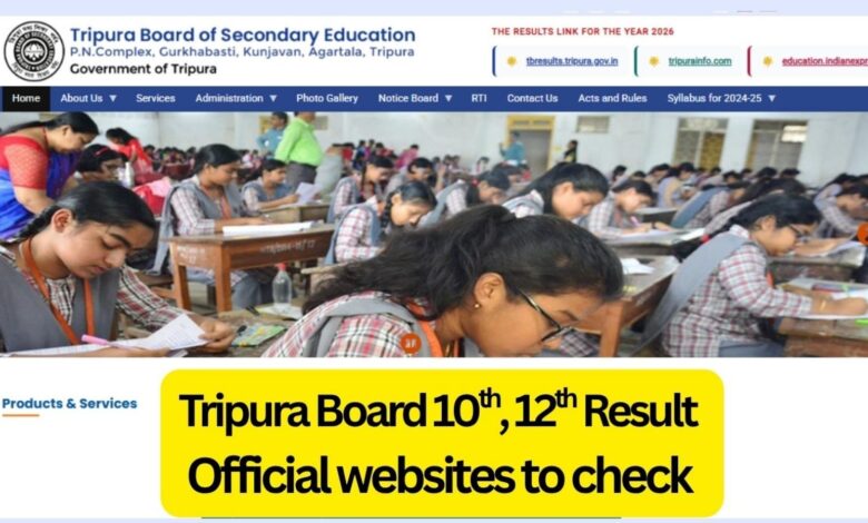 Tripura Board TBSE Madhyamik 10th, HS 12th Result 2026: List of websites to check marks