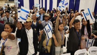 Around 240 Indians claiming descent from biblical tribe arrive at Israel’s Tel Aviv
